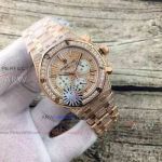Perfect Replica Audemars Piguet Royal Oak Rose Gold Diamond Watches